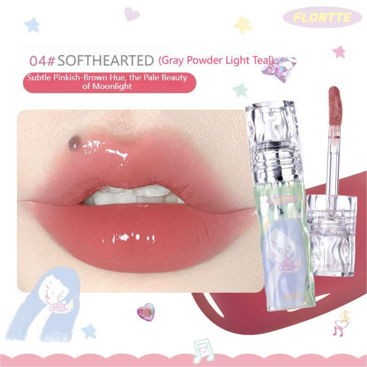 Collection of Girl's World Non-Stick Cup Lip Lacquer in a gallery layout